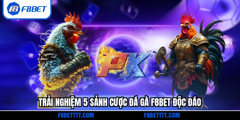 Trải nghiệm 5 sảnh cược đá gà F8BET độc đáo